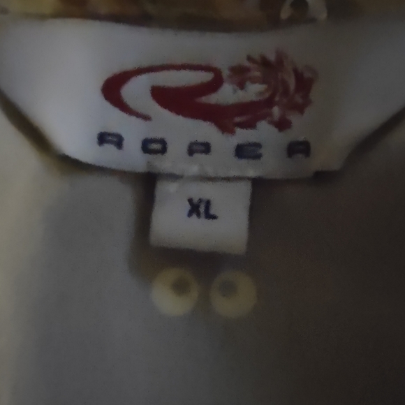 SALE ROPER Cowgirl Yellow Floral Sequin Pearl Snap Top SZ XL Perfect Cond - Picture 3 of 3